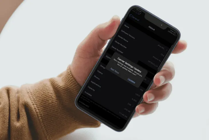 update phone's carrier settings