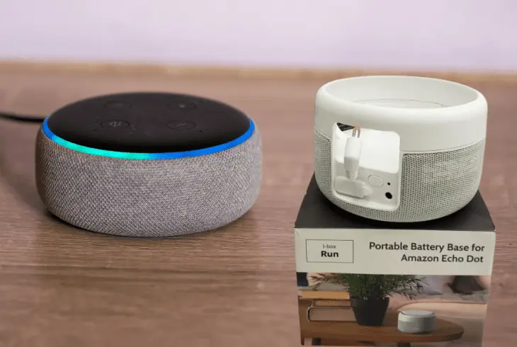 echo dot with rechargeable battery