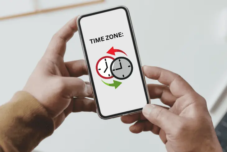 switch the device's time zone