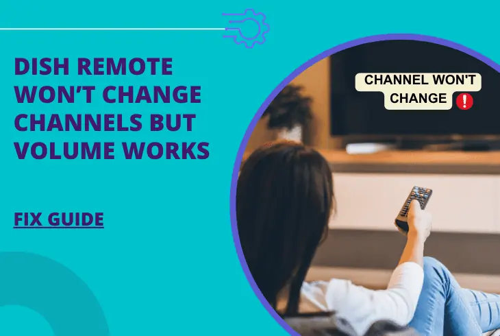 dish remote won't change channels but volume works