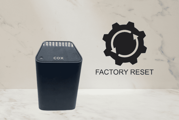 factory reset the cox panoramic