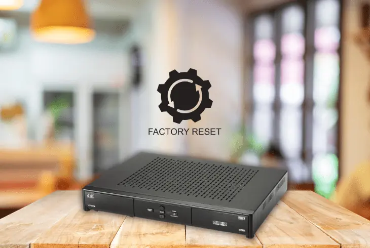 factory reset the dish receiver