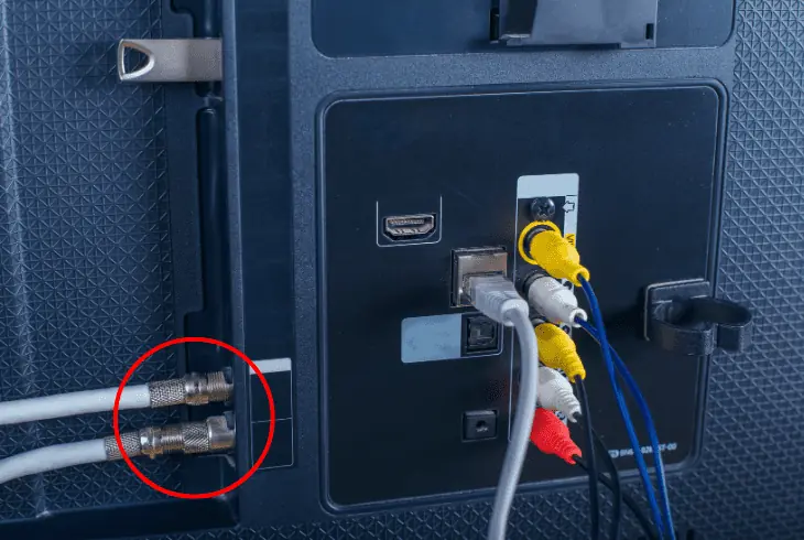 inspect the receiver-tv connection