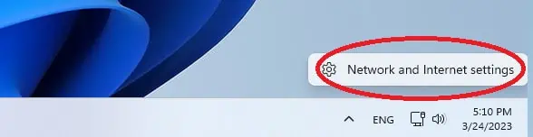 network and internet settings