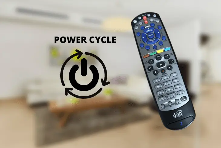 power cycle the dish remote