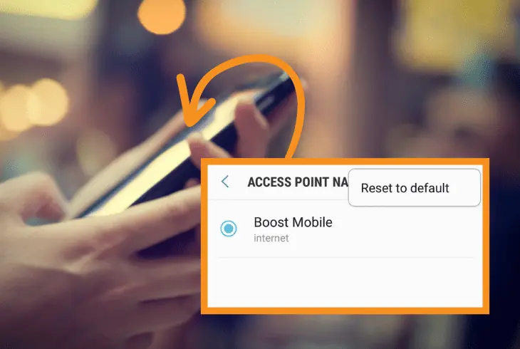 reset the network apn settings