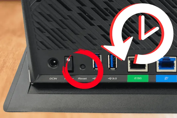 restore router to default settings