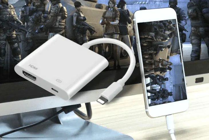 use a lightning cable adapter