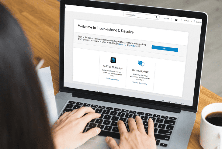 use the at&t self support tool