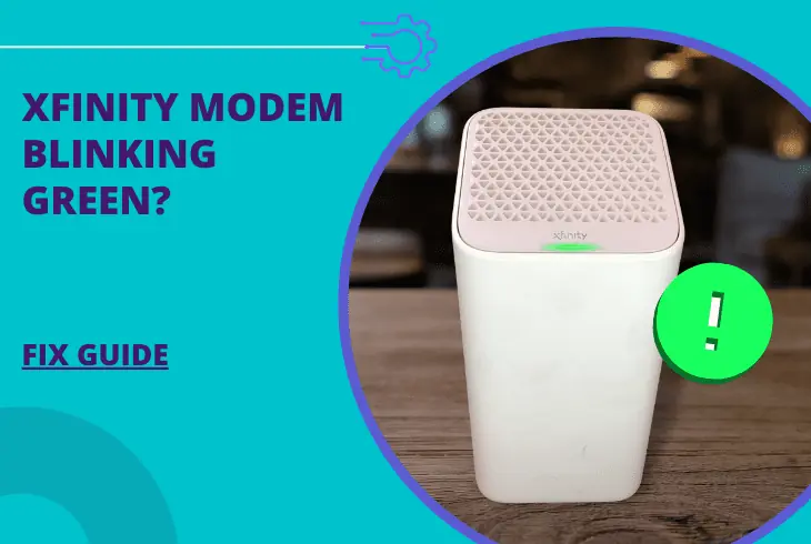xfinity modem blinking green