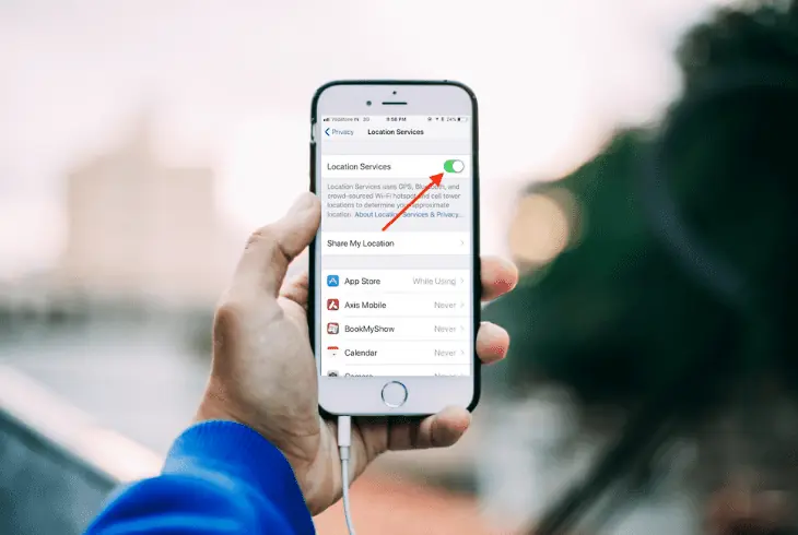 activate the location services
