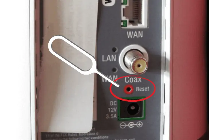 factory reset fios router
