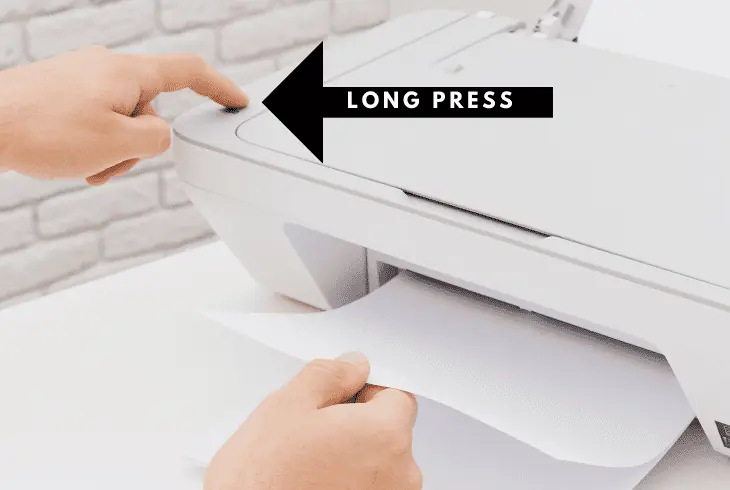 long press the power button