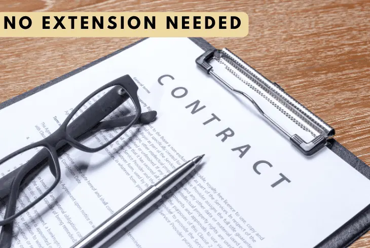 no contract extension
