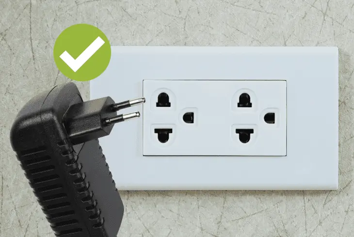 plug In the charger properly