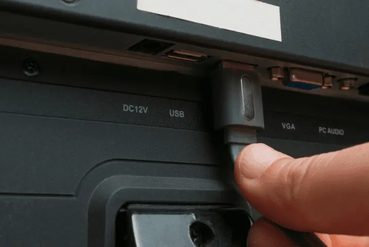 reconnect and test the video cable