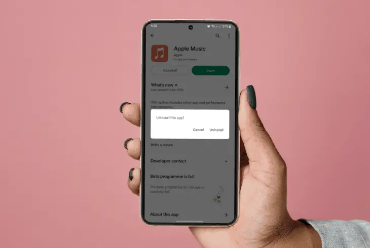 reinstall the apple music app