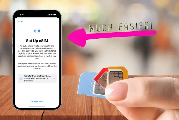 transferring esim easier than physical sim