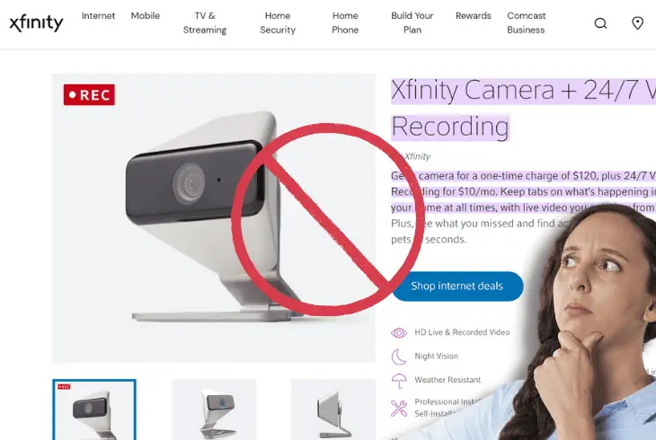 can you use xfinity camera without the service
