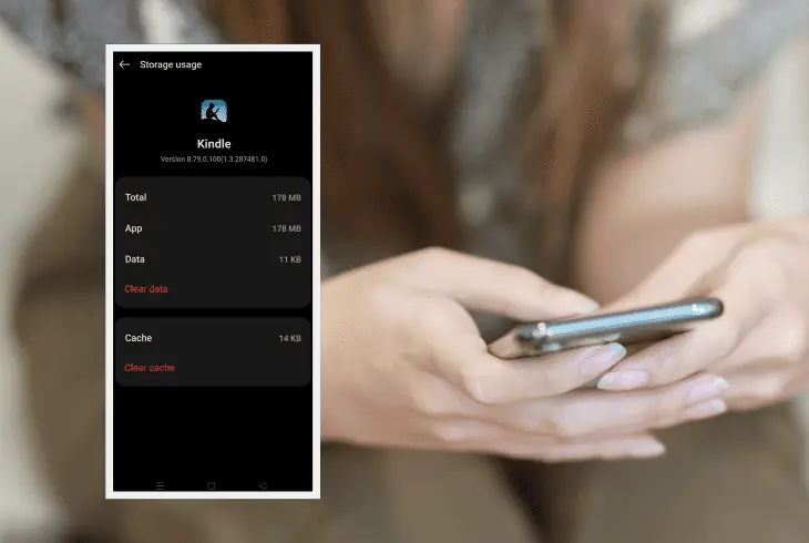 clear kindle cache ios and android only
