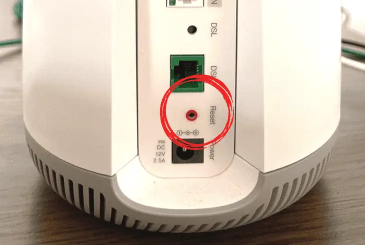 factory reset the centurylink modem