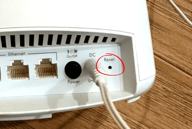 factory reset the orbi satellite