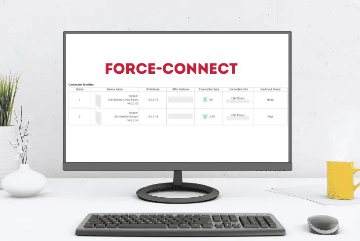 force-connect to orbi satellite