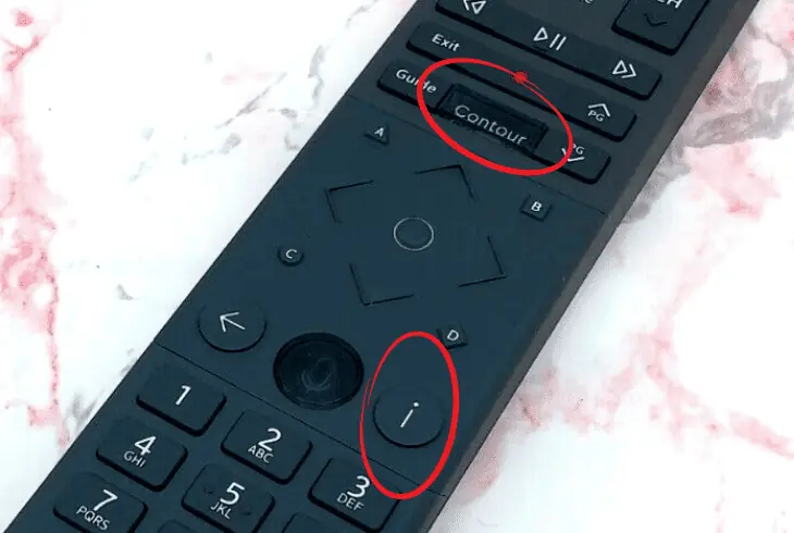hold the i and contour buttons