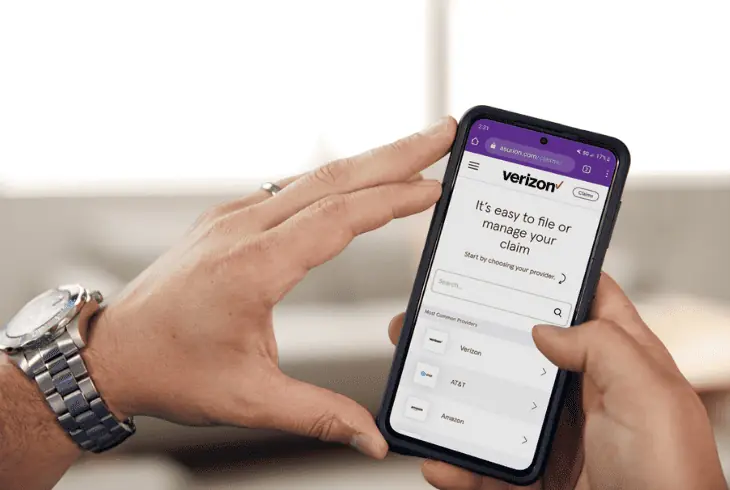 how file a claim from verizon