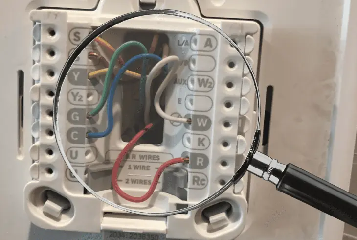 inspect the thermostat’s wiring