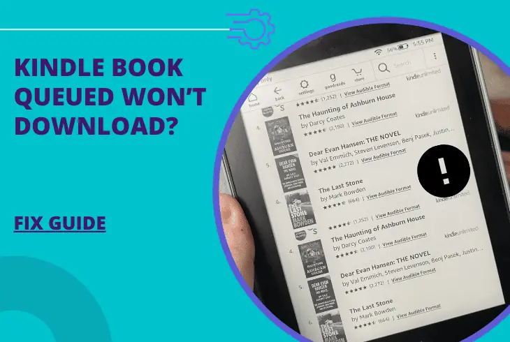 kindle book queued won't download