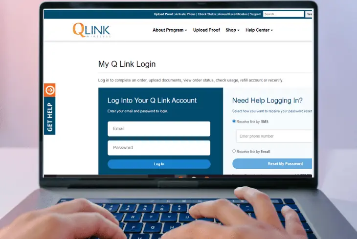 log in to your qlink account