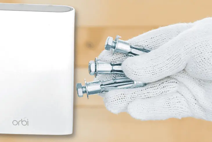 mount the orbi satellite securely