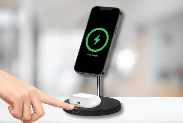 orange light on belkin wireless charger