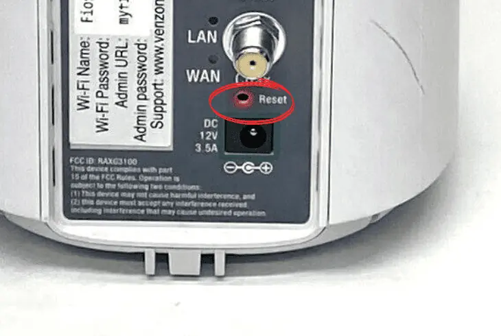 perform a fios factory reset