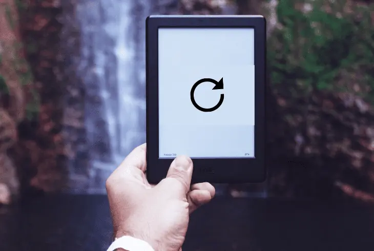 reboot the kindle e-reader