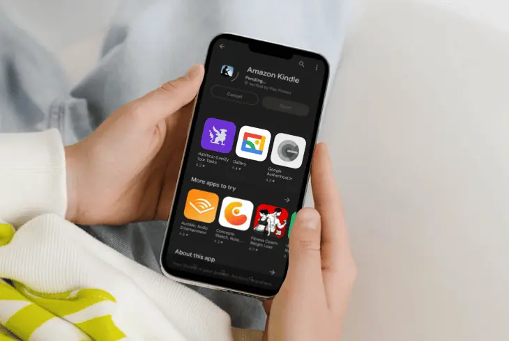 reinstall the kindle app ios and android only