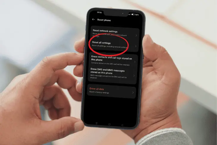 reset network & connect again