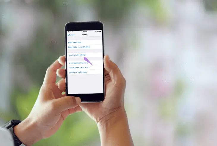 reset the network on iphone