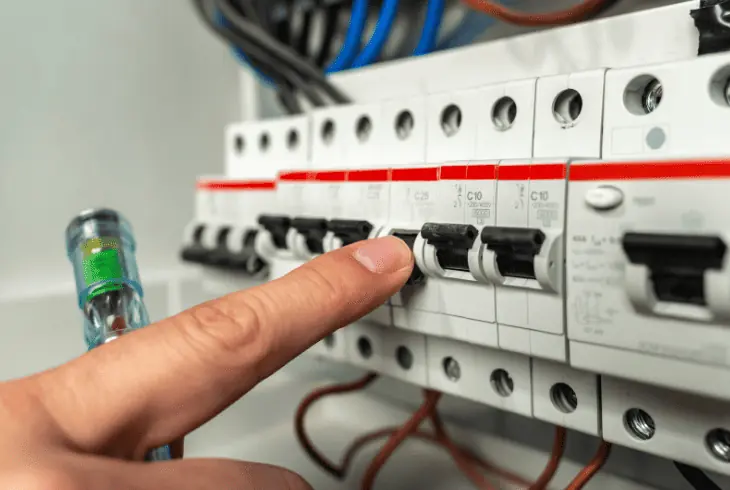 reset the main circuit breaker