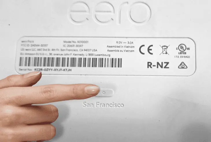 reset your eero device