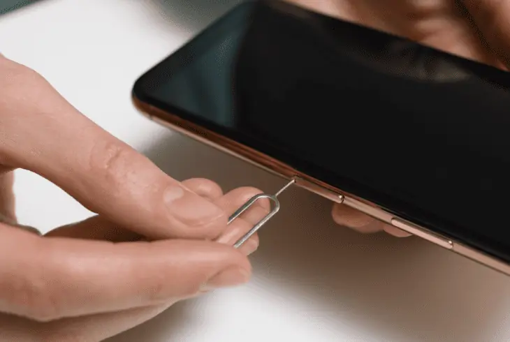 safely eject the physical sim card