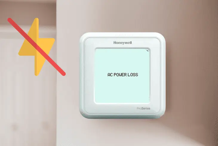 meaning of ac power loss on honeywell thermostat