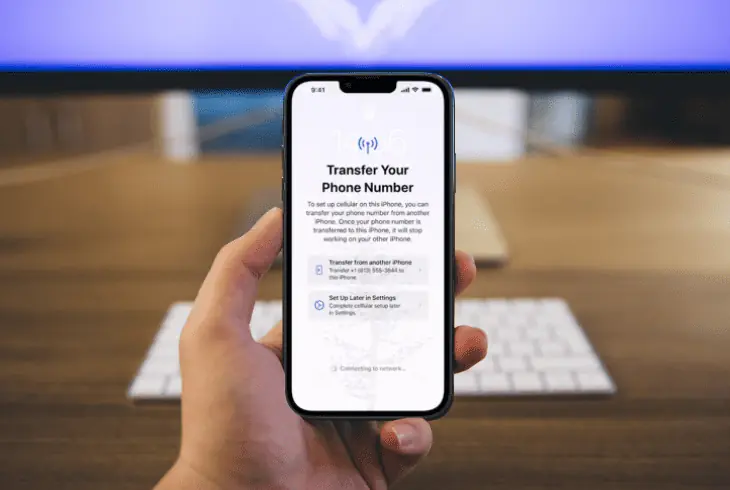 transfer the current number to esim