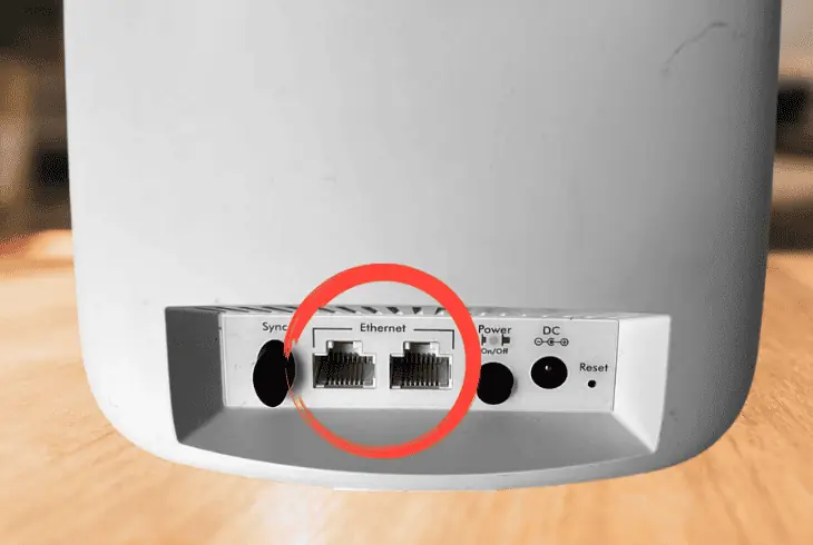 try the other satellite ethernet port
