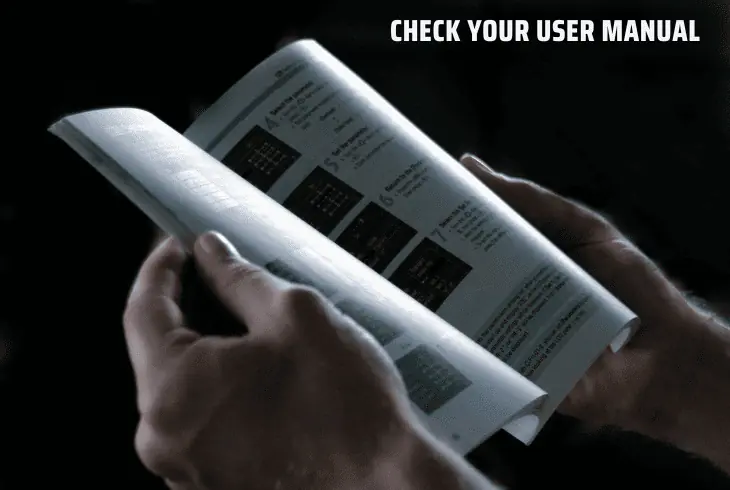 check the user manual