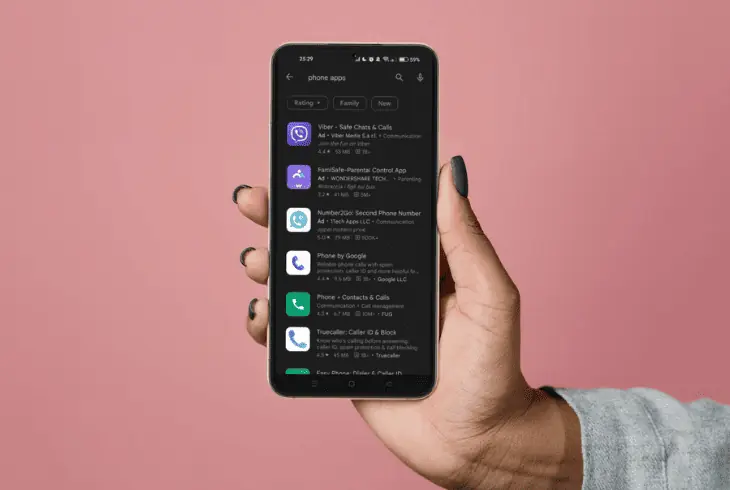 using third-party virtual phone apps