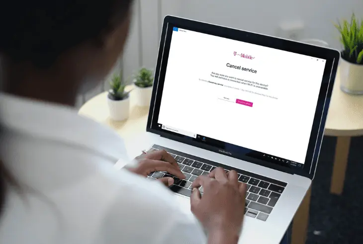 cancel the t-mobile online account