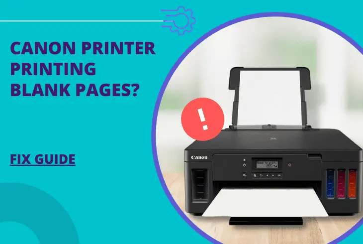canon printer printing blank pages