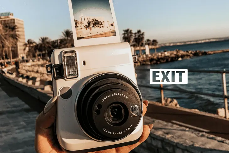 exit the instax selfie mode